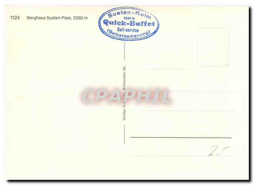 CPM Susten Pass Berghaus  — Rückseite