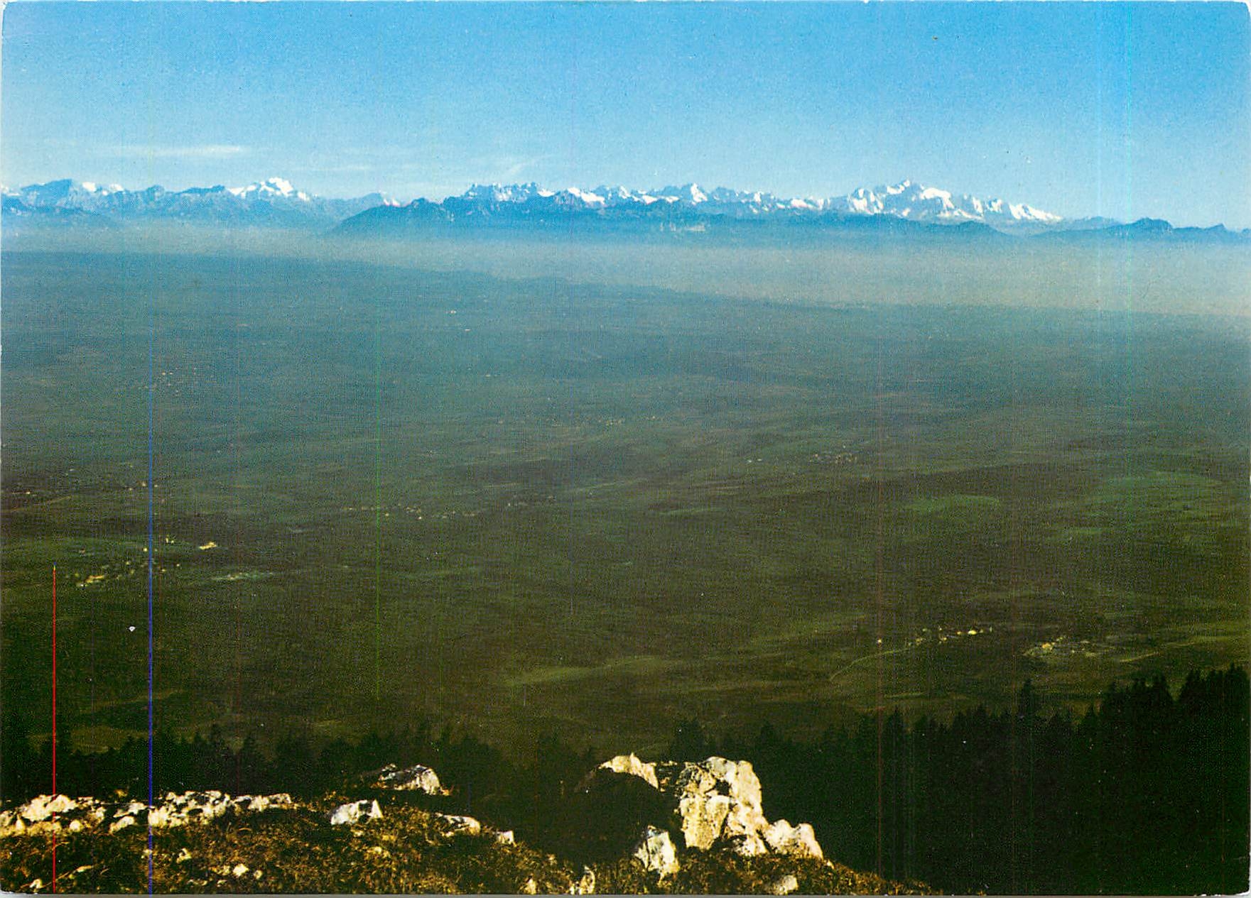 CPM Lumieres et couleurs sur le Jura Vaudois Les Alpes et la Plaine vues du Suchet 