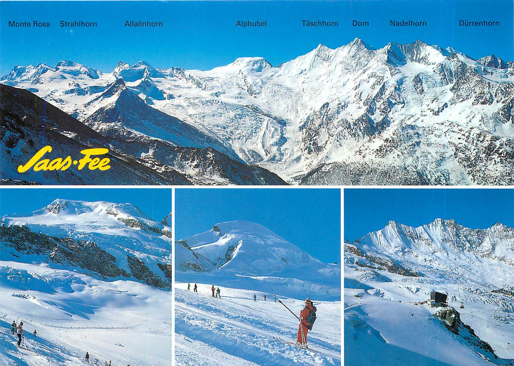 CPM Saas Fee Die Skiarena von Saas Fee Wallis Schweiz 