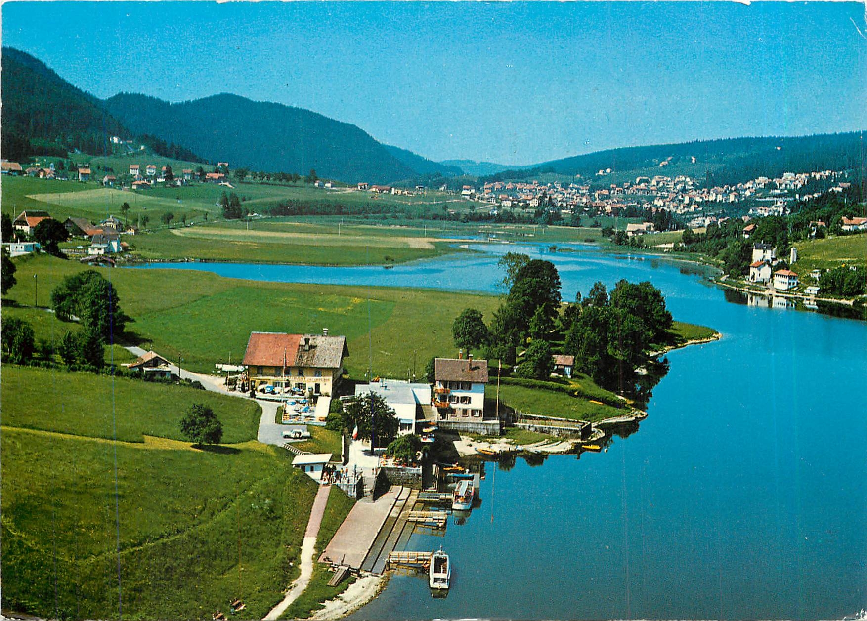 CPM Les Brenets Bassins du Doubs Port du Pre du Lac Embarcadere des Bateaux NLB pour le Saut du Doub
