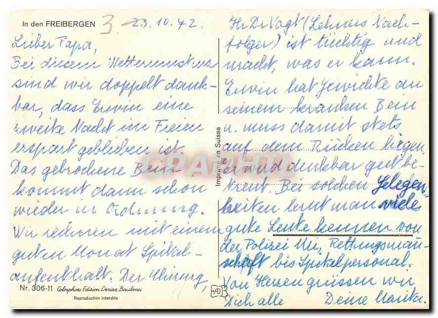 CPM In den Freibergen  — Verso
