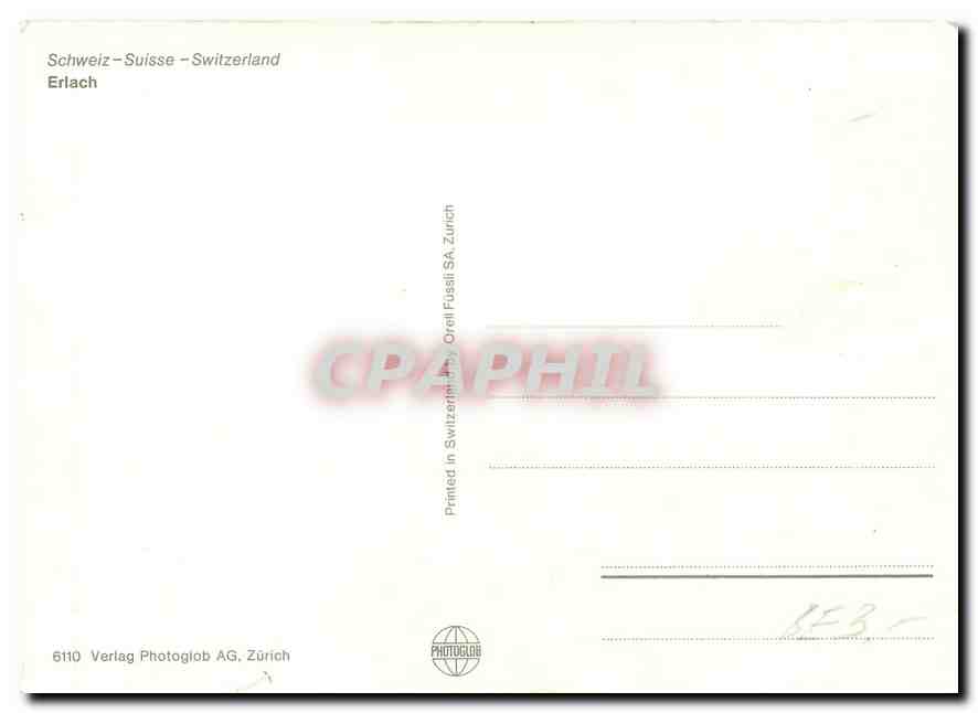 CPM Schweiz Erlach  — Rückseite