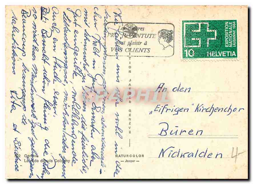 CPM Geneve la perle du Lac Leman  — Verso