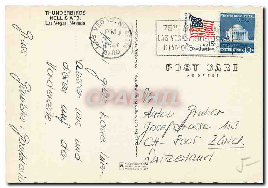 CPM Thunderbird Nellis AFB  — Back