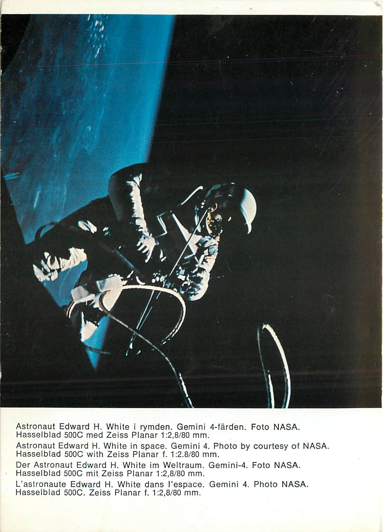 CPM Astronaut Edward H White in space Gemini 4 