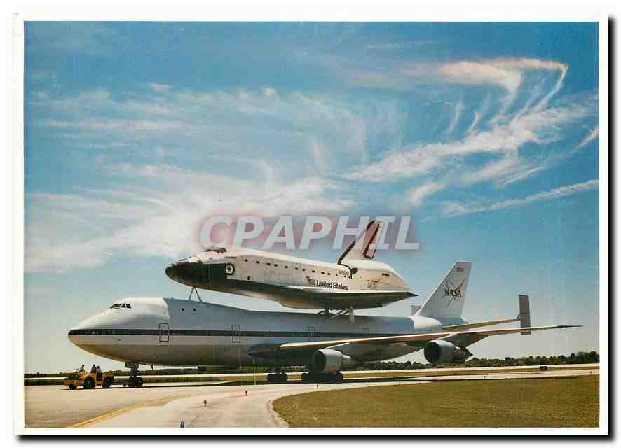 CPM The orbiter Atlantis returns to KSC 747 Shuttle Carrier Aircraft to begin preparations for its n