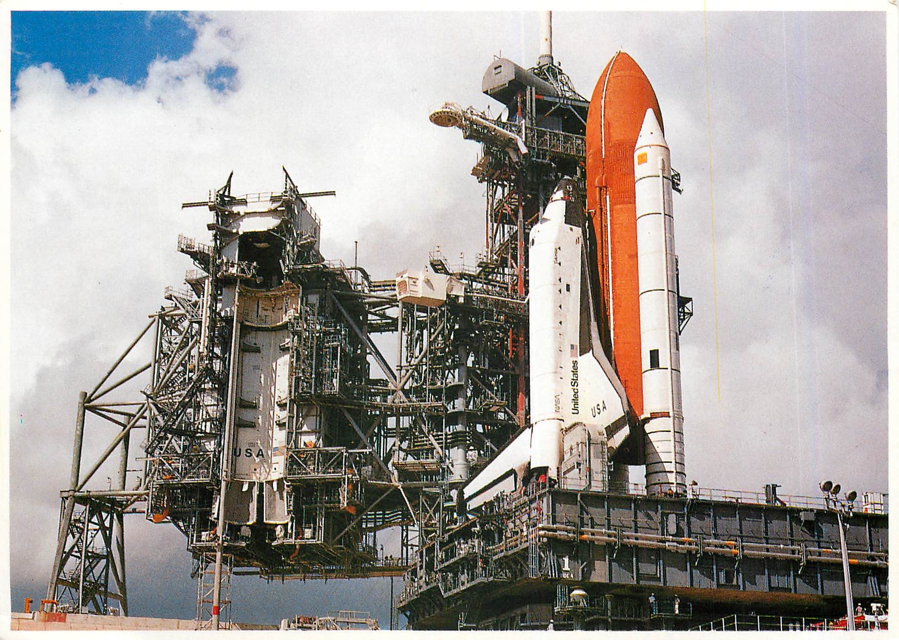 CPM Kennedy Space Center Florida. The space shuttle Columbia arrives at launch pad 39A upon completi