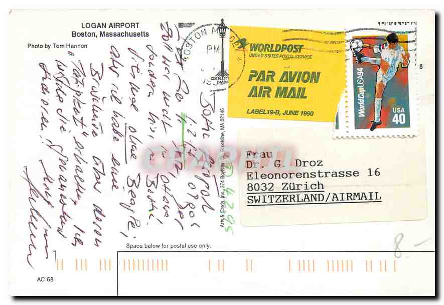 CPM Boston Logan Airport Boston Massachusetts  — Rückseite
