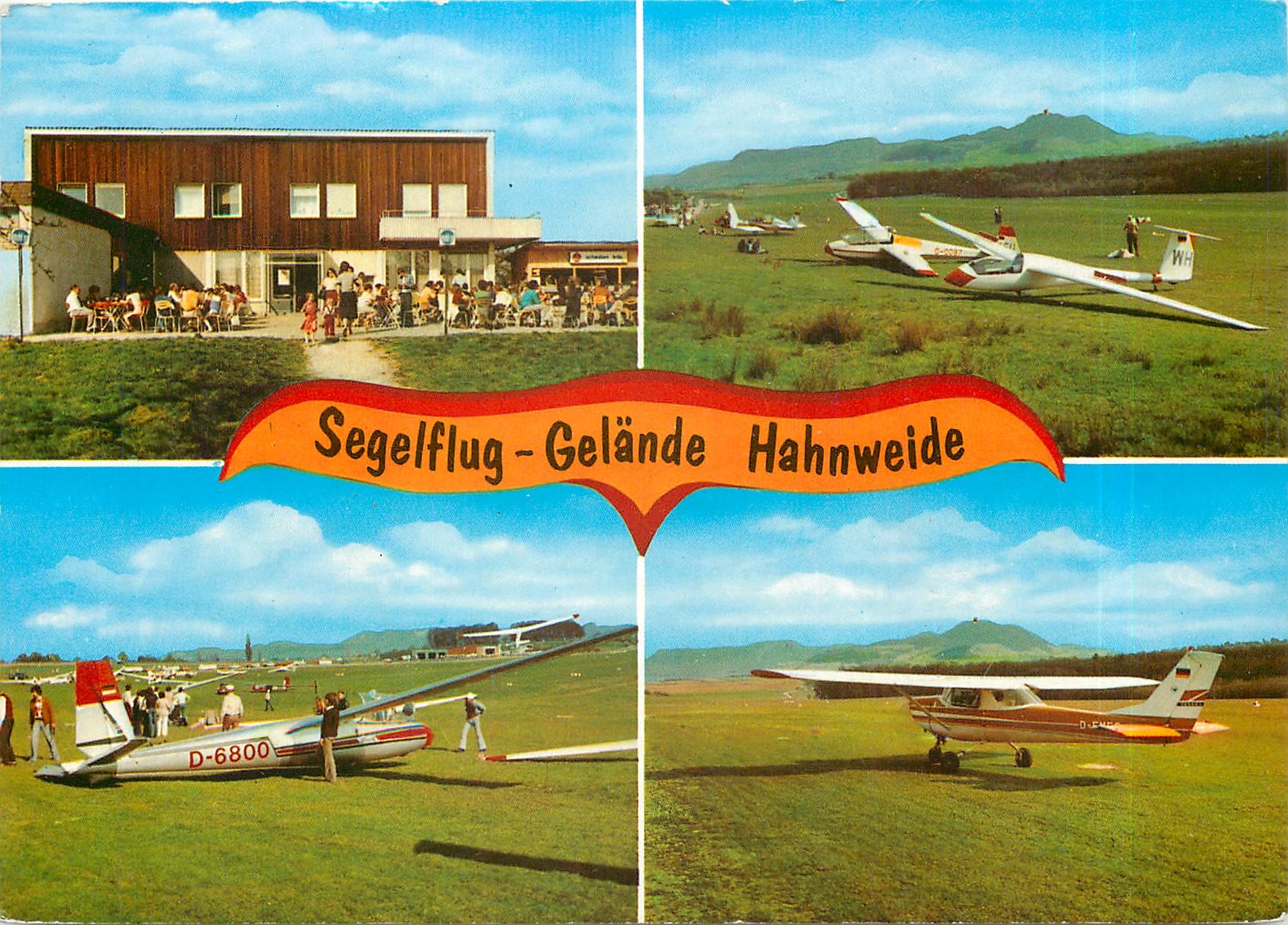 CPM Segelflug Gelande Hahnweide bei Kirchheim Teck Schwabische Alb Flugplatz Restaurant 