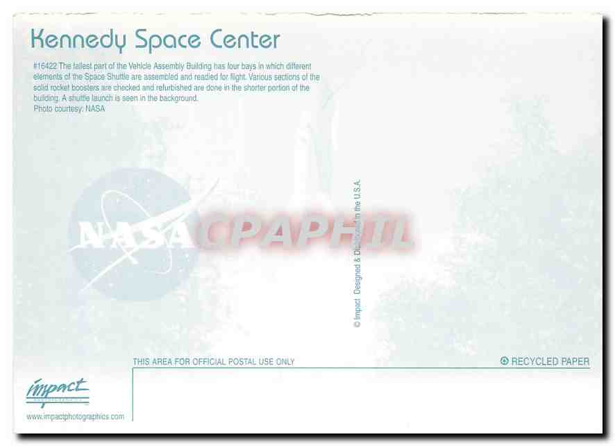 CPM Kennedy Space Center The tallest part of the Vehicle Assembly Builfing has four bays in which di — Rückseite