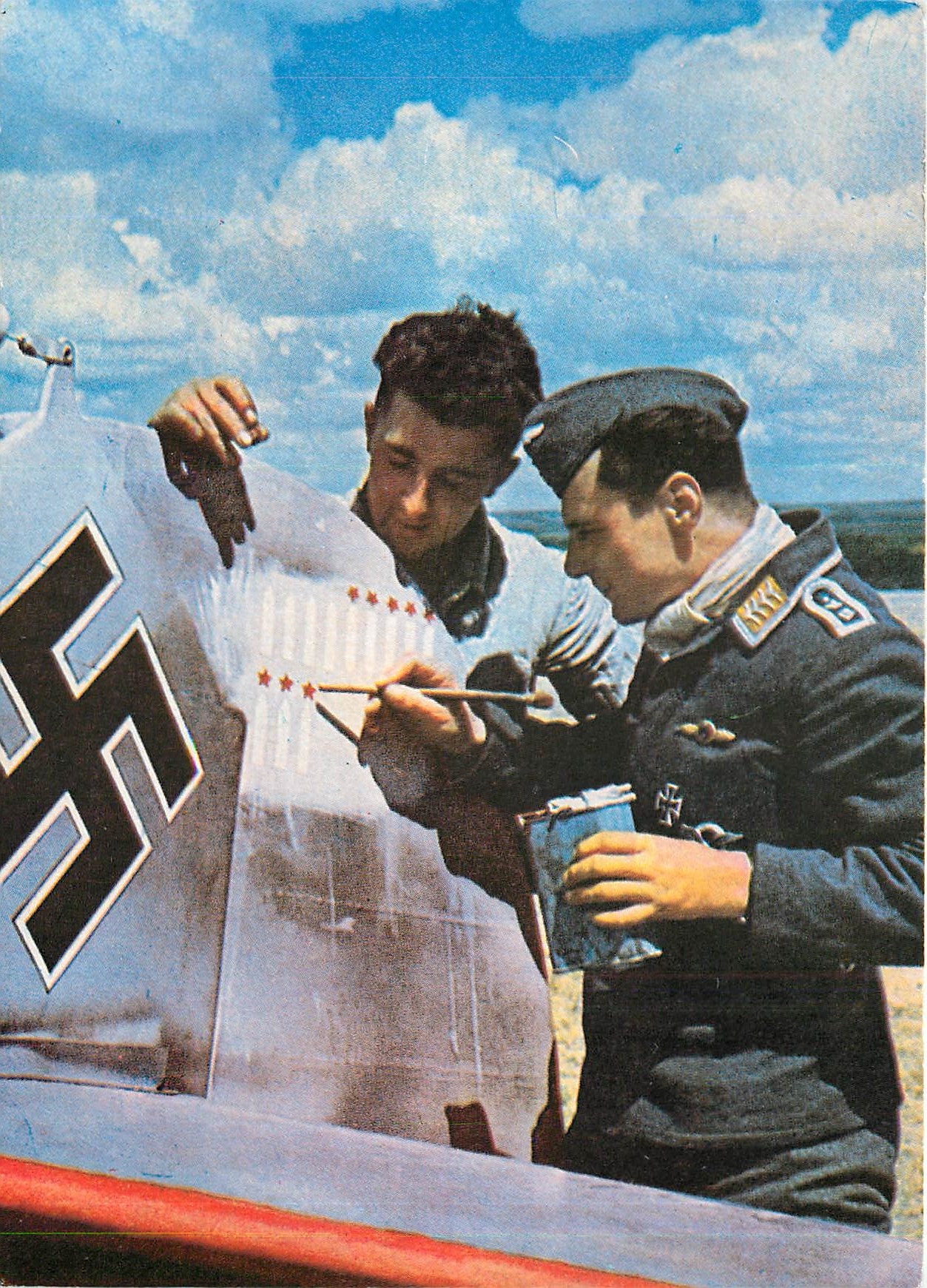 CPM An Oberfeldwebel Flight Sergeant pilot adds victory number twelve to his score of enemy aircraft