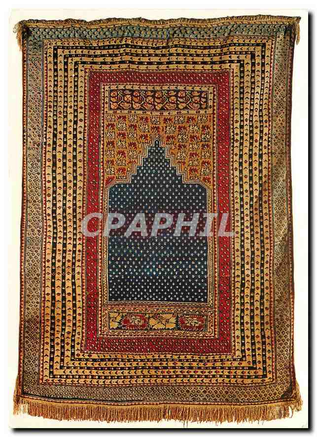 CPM Gebetteppich mit blauem Mihrab Wolle Ghiordes Kleinasien Sammlung Robert Akeret im Muraltengut Z