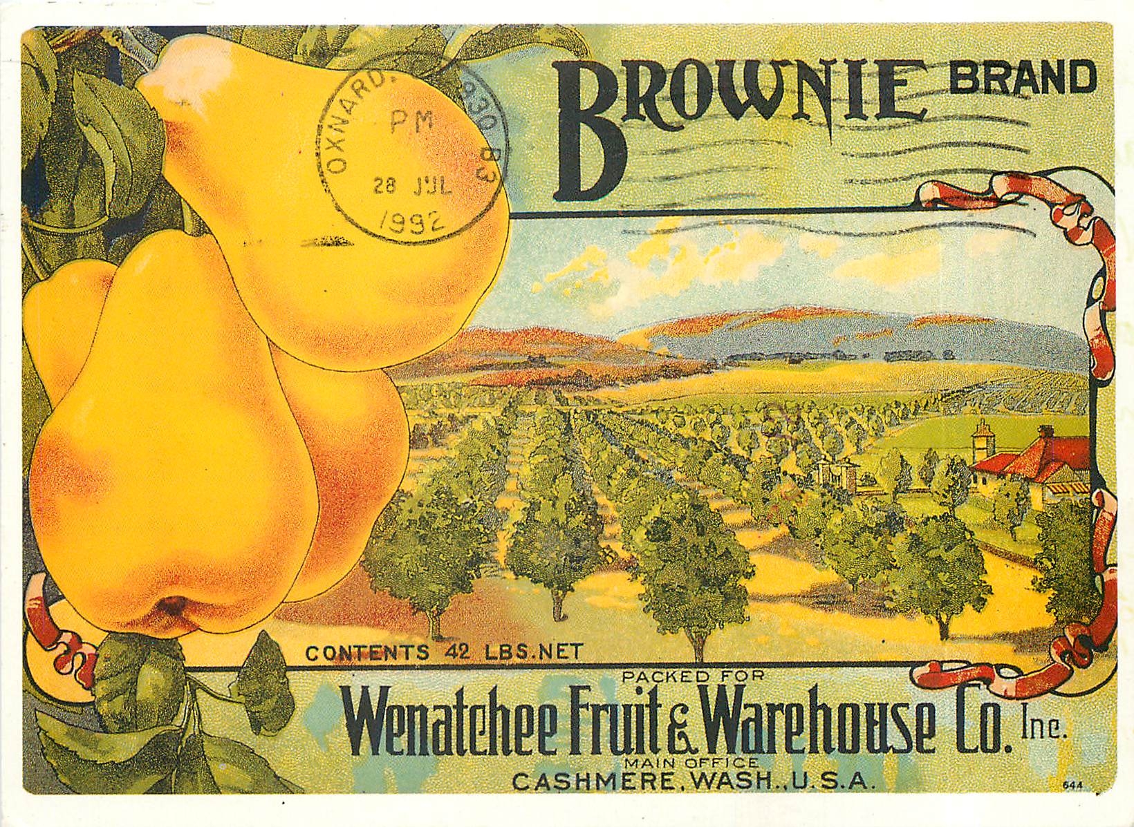 CPM Brownie Brand Wenatehee Fruit & Warehouse Co Inc Main Office Cashmere Wash USA 