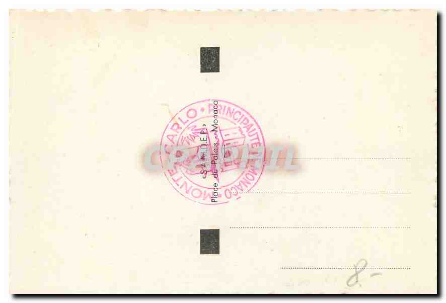 Princesse Grace et Prince Rainier III — 19 Avril 1956 — Éditeur inconnu, série de timbres — Verso