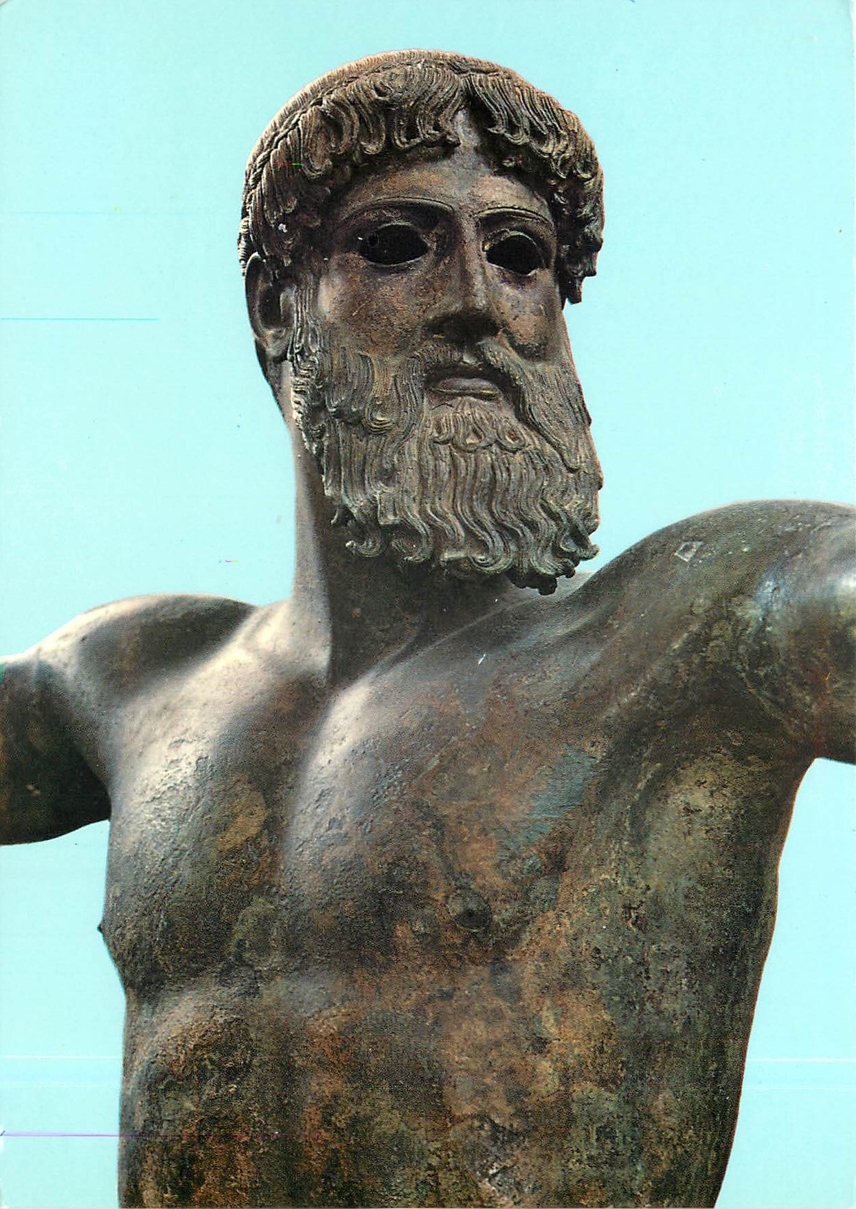 CPM Athens Musee Nat Archaeologique Statue en bronze de Poseidon 