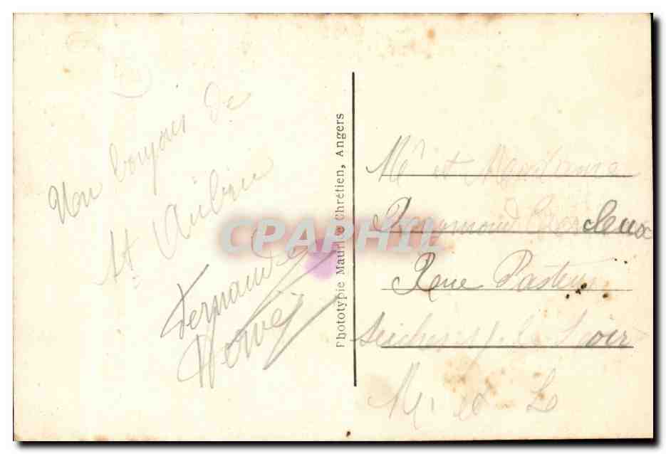St Aubon de Luigne CPA Vue generale Coteaux de Lyon — Verso
