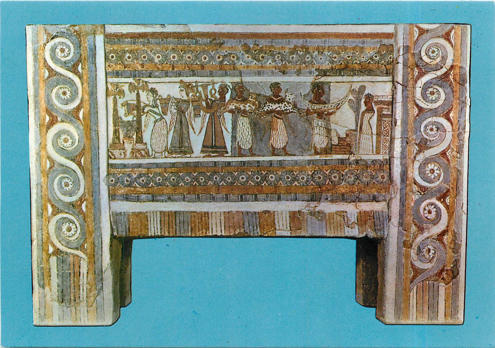 CPM Musee d'Heraclion Sarcophage d'Hagia Triadha 
