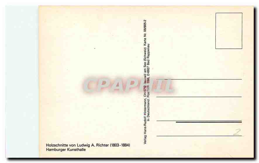 CPM Holzschnitte von Ludwig A Richter 1803 1884  — Rückseite