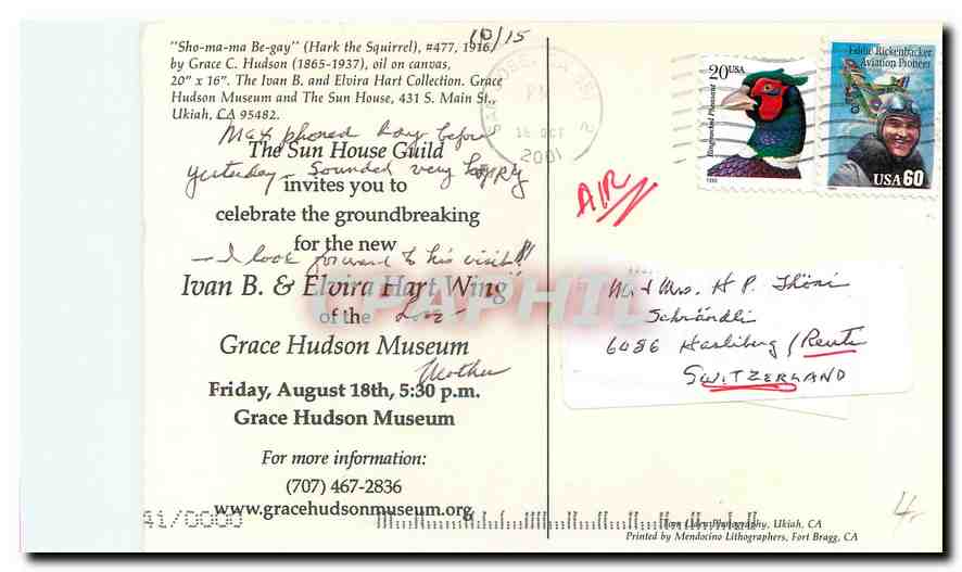 CPM Sho ma ma Ba gay Hark the Squirrel by Grace Hudson  — Rückseite