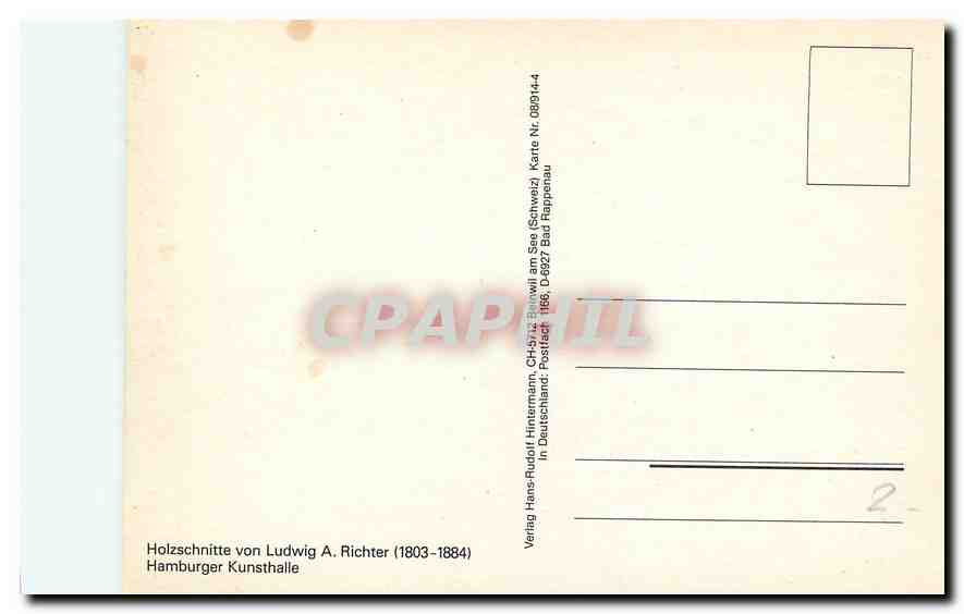 CPM Holzschnitte von Ludwig A Richter 1803 1884  — Rückseite