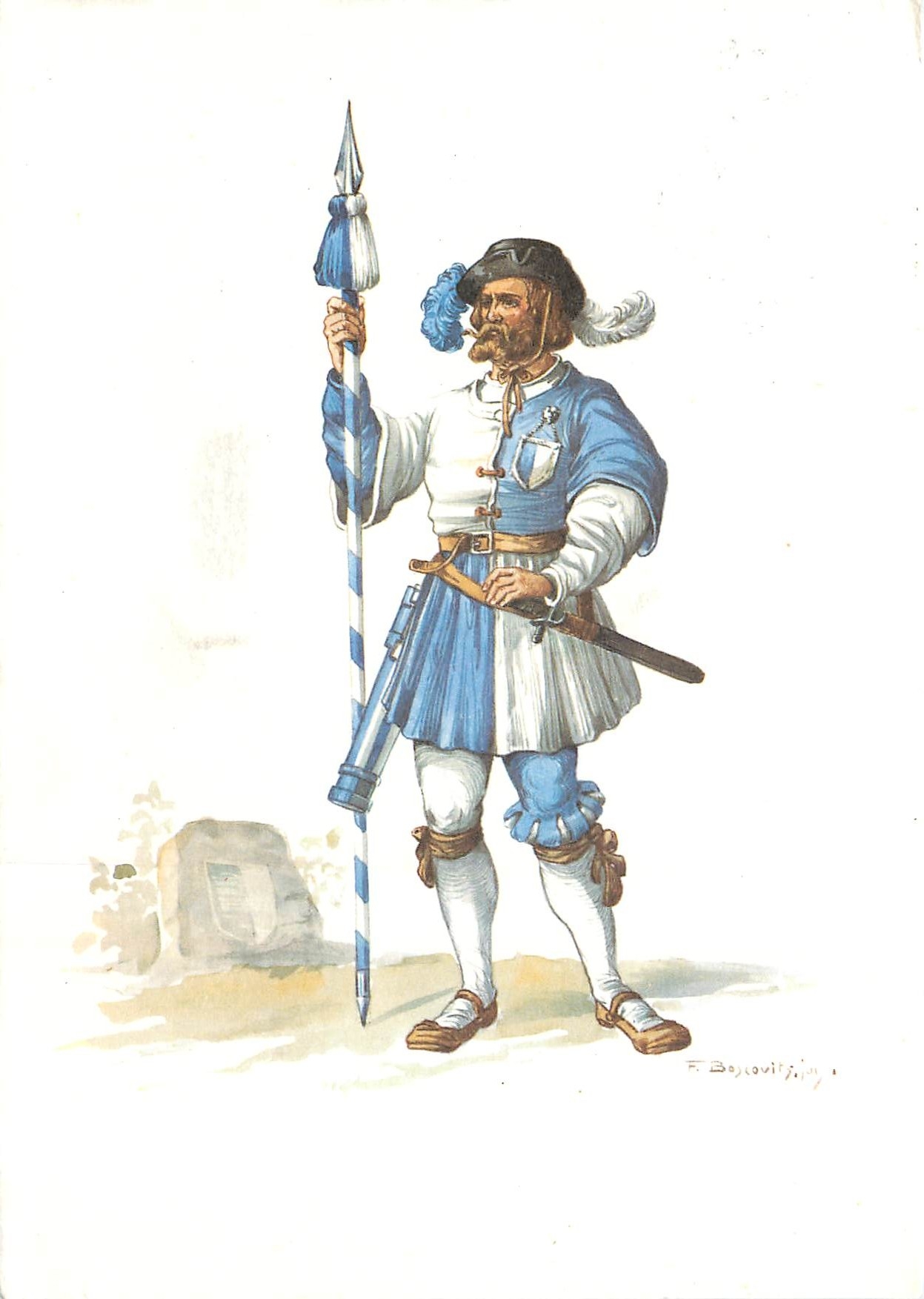 CPM Schweiz PTT Museum Bern Stabdesluufer von Luzern Kostum des XVI 