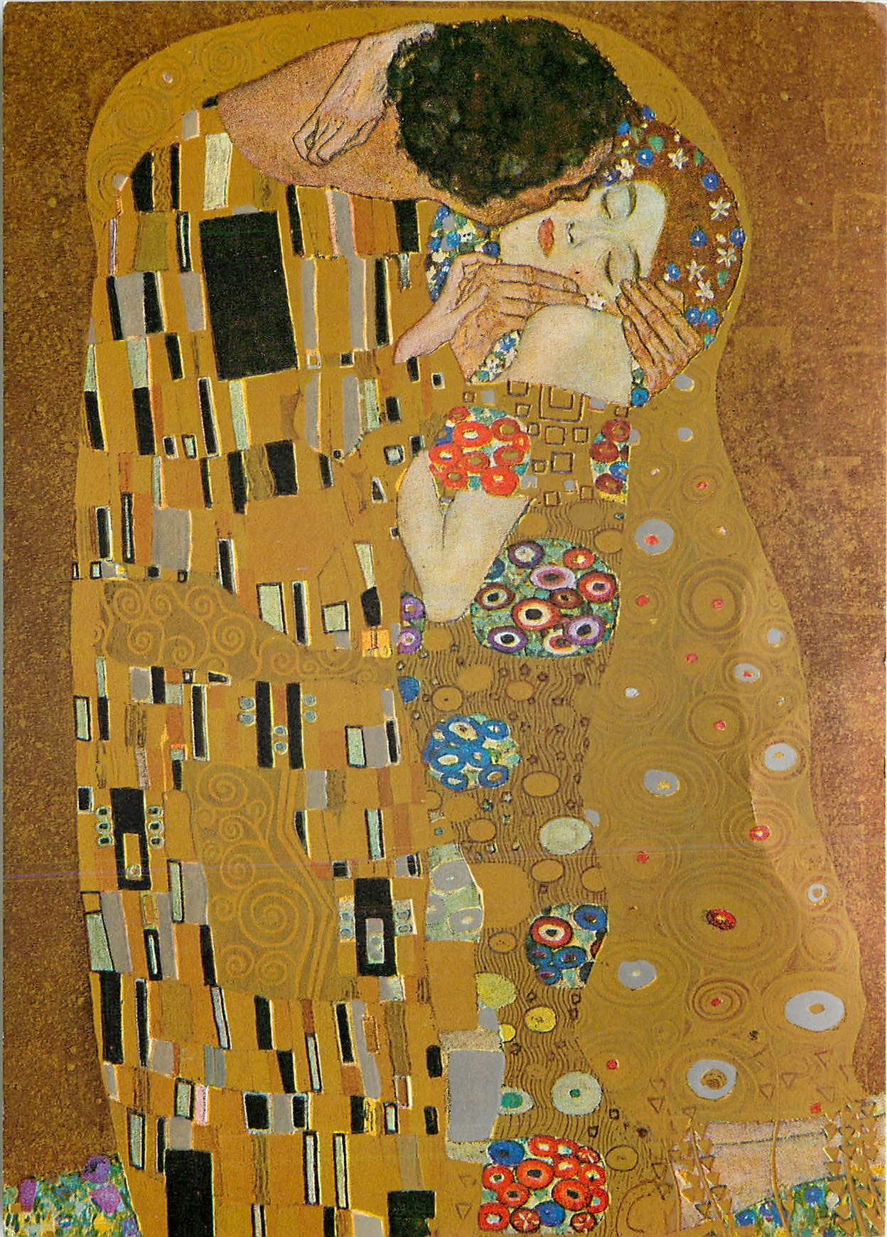 CPM Gustav Klimt 1862 1918 Der Kuss Ausschnitt 
