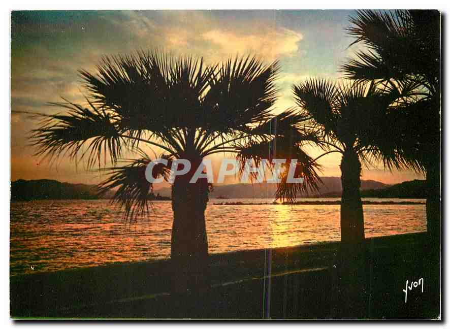CPM La Cote d'Azur miracle de la nature Coucher de soleil sur la Cote 