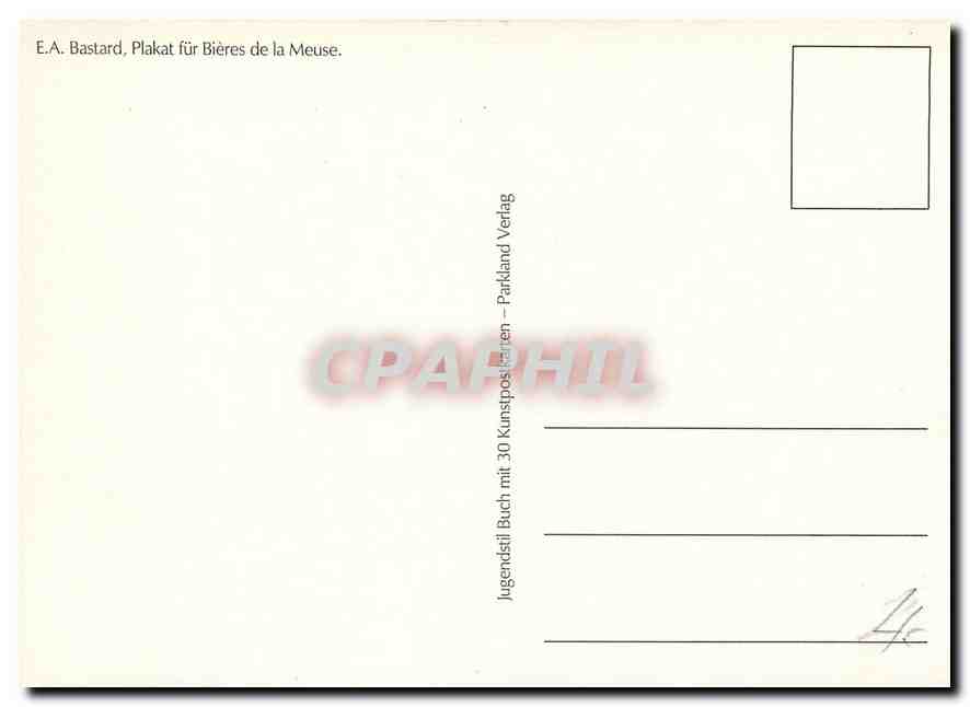 CPM EA Bastard Plakat fur Bieres de la Meuse  — Verso