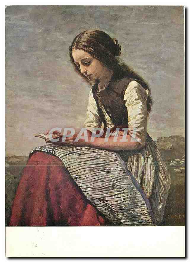 CPM Camille Corot 1796 1875 La petite liseuse 