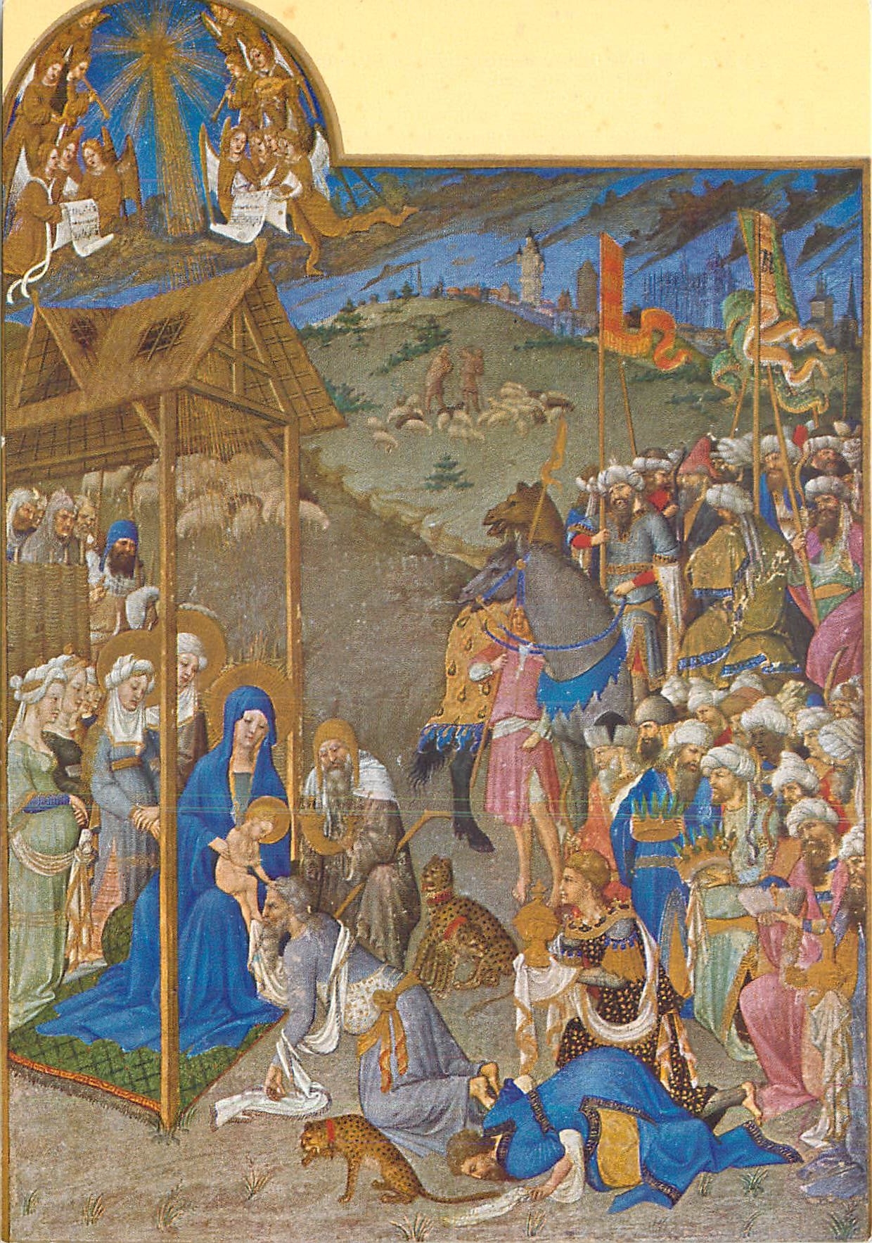 CPM Les tres riches heures du duc de Berry L'adoration des rois Mages 