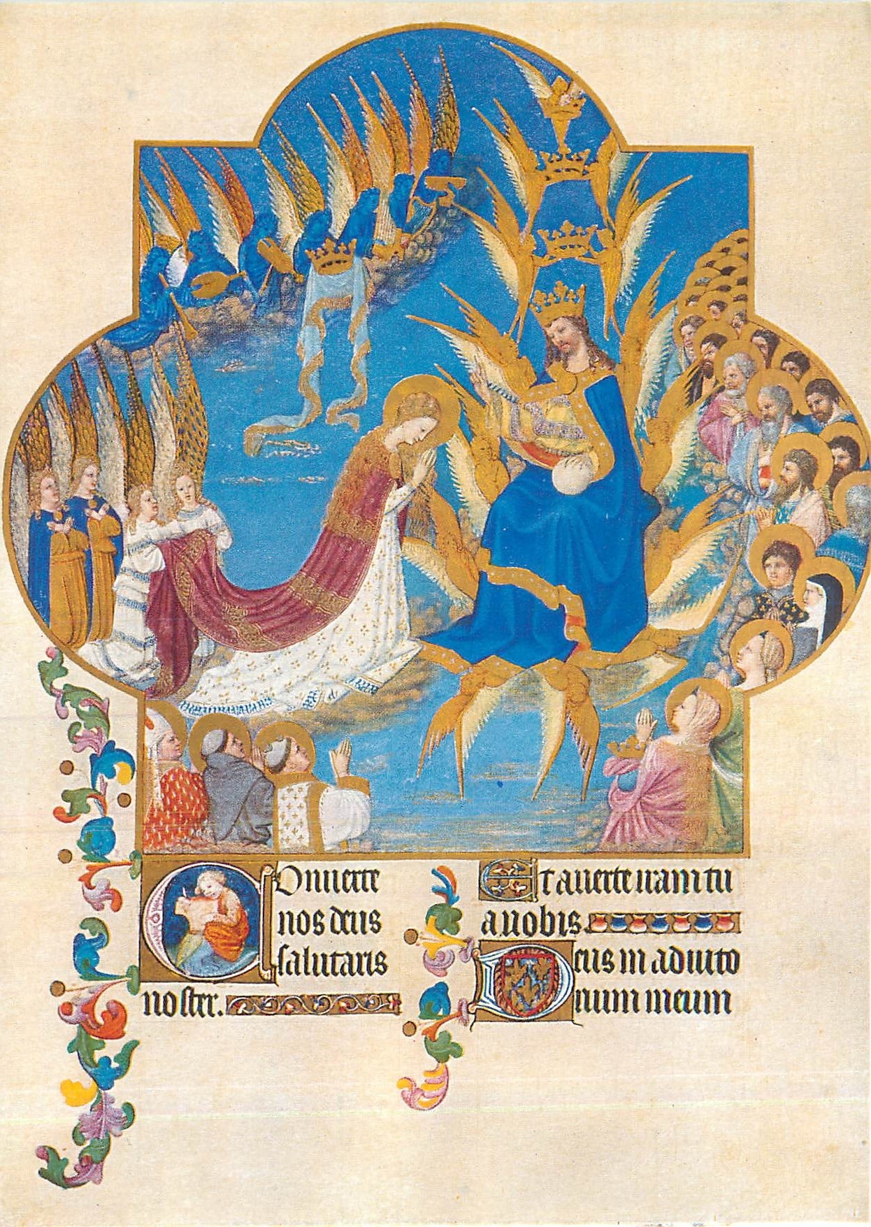 CPM Les tres riches heures du duc de Berry Le Couronnement de la Vierge 