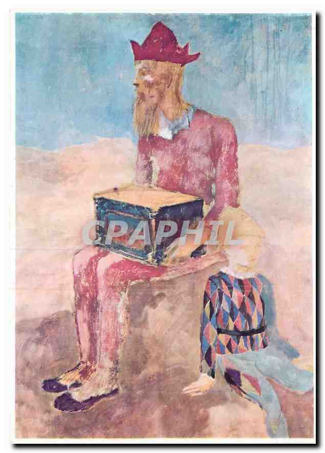 CPM Pablo Picasso Drehorgelspieler und Knabe Kunsthaus Zurich 