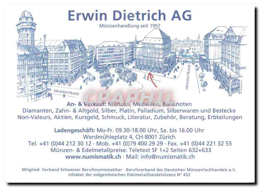 CPM Erwin Dietrich AG Munzenhandlung seit 1957  Monnaie Wolrdcoins — Back