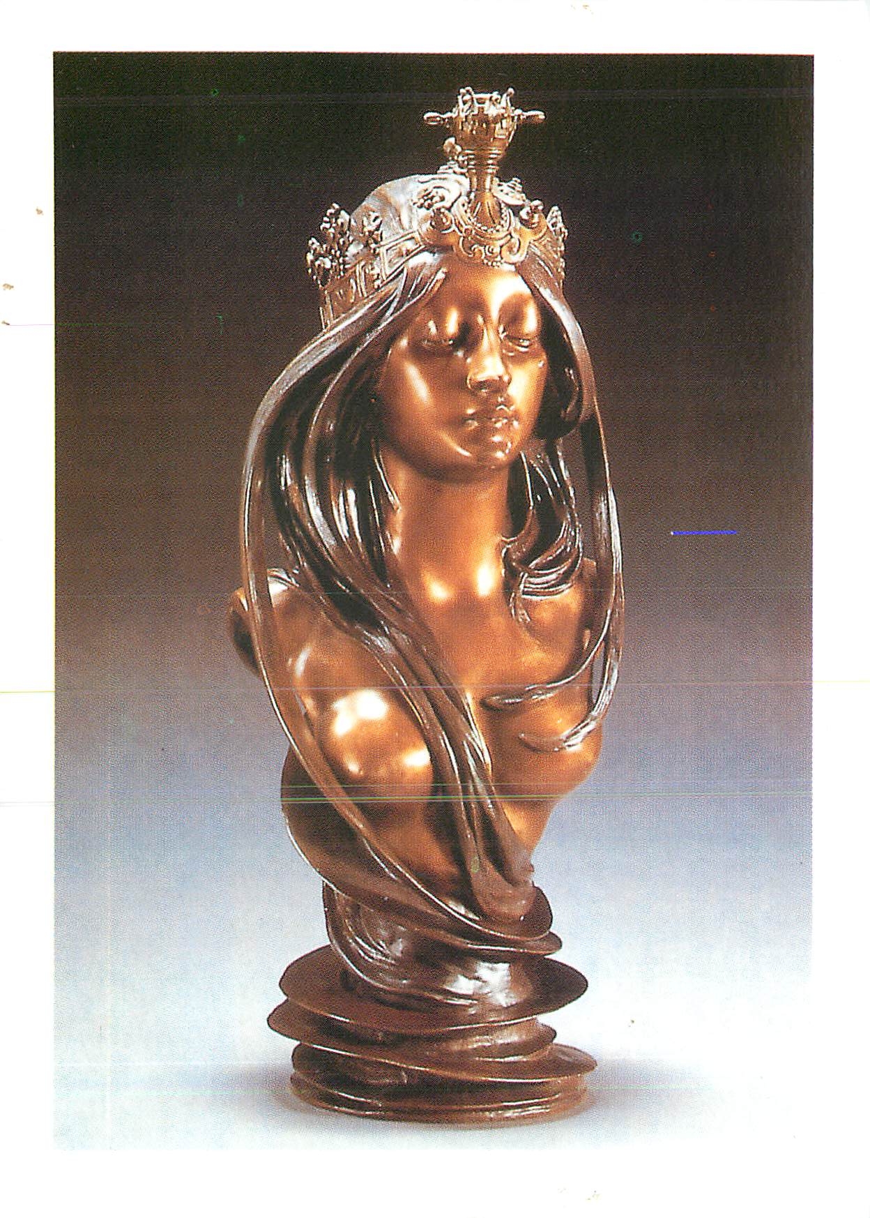 CPM Alfons Mucha La Nature zlacerny a stribreny bronz Paris 