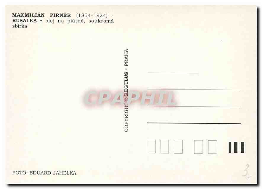CPM Maxmilian Pirner 1854 1924 Rusalka  — Back