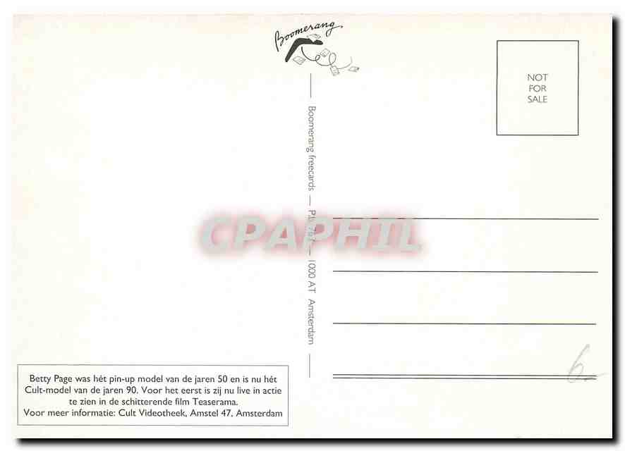 CPM Betty Page was het pin up model van de jaren 50 Teaserama — Back