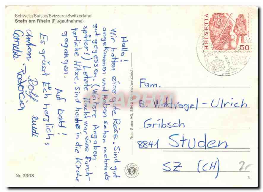 CPA Stein am Rhein Flugaufnahme  — Rückseite