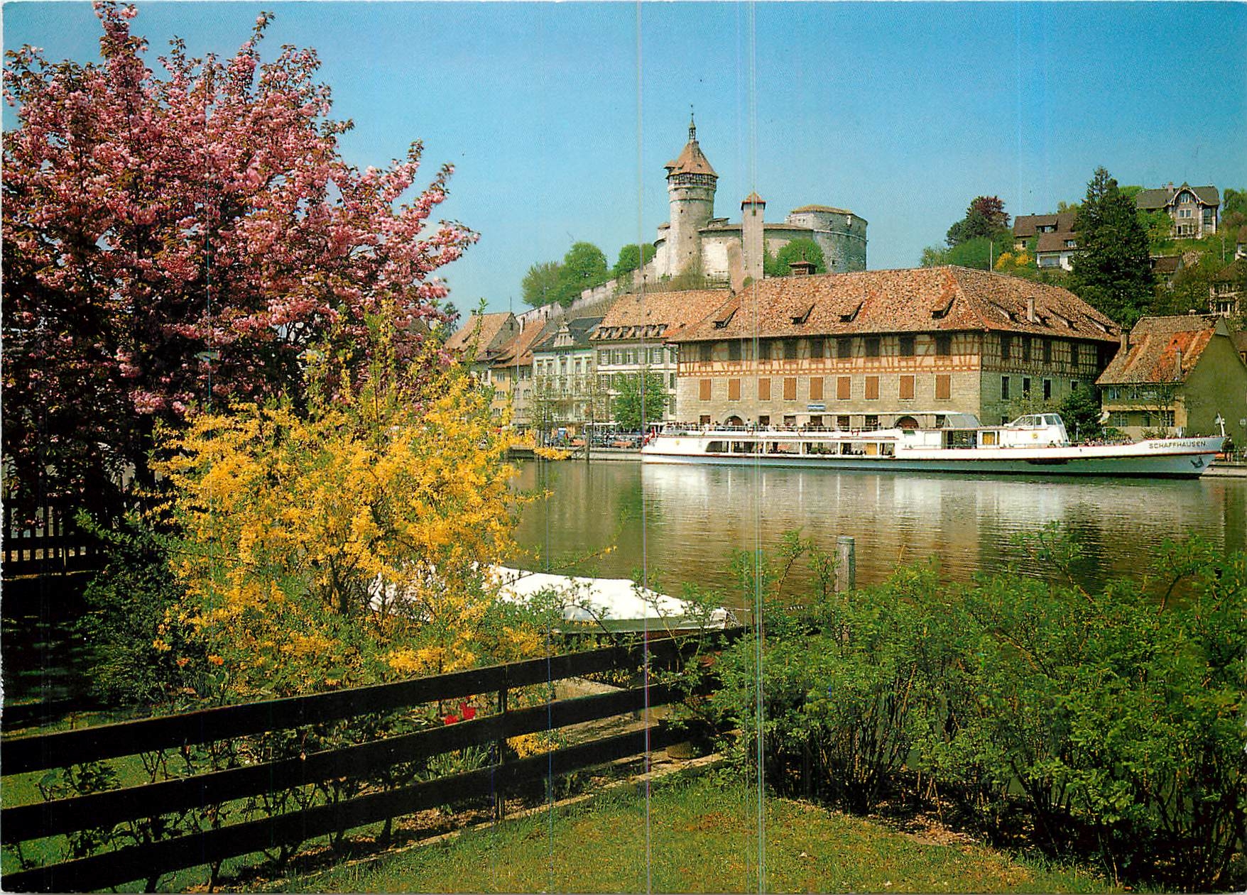 CPA Schaffhausen Partie am Rhein Munot 