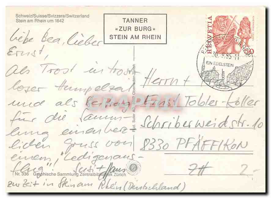 CPA Stein am Rhein 1642  — Rückseite