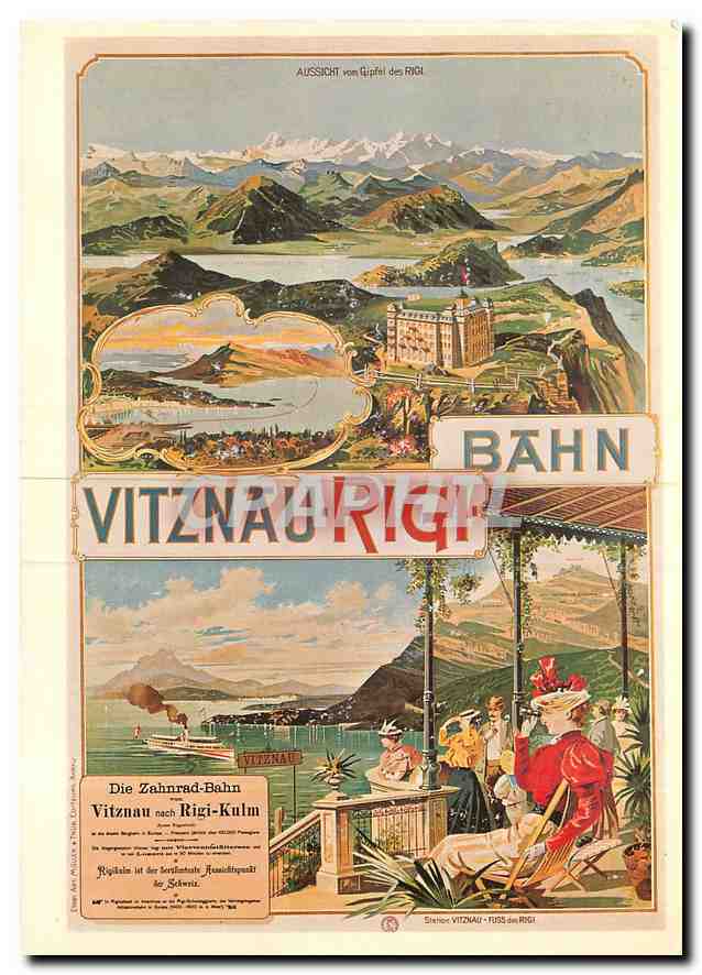 CPA Kunstler unbekannt Plakat fur Vitznau Rigi Bahn 1899 