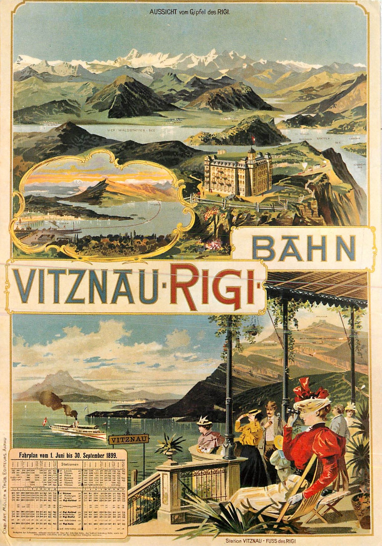 CPM Vitznau Rigi Kunstler unbekannt 1899 