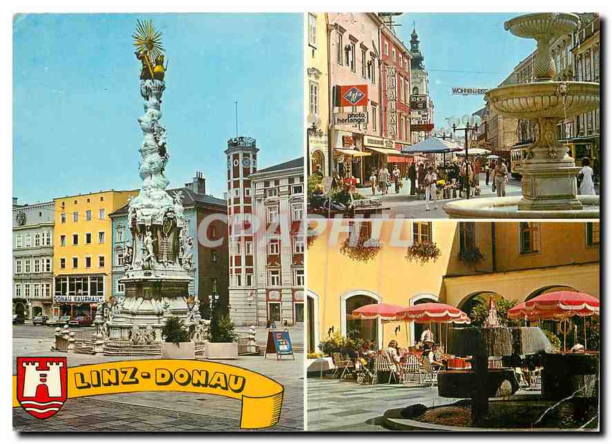 CPM Linz Donau Hauptplatz mit Rathausturm 