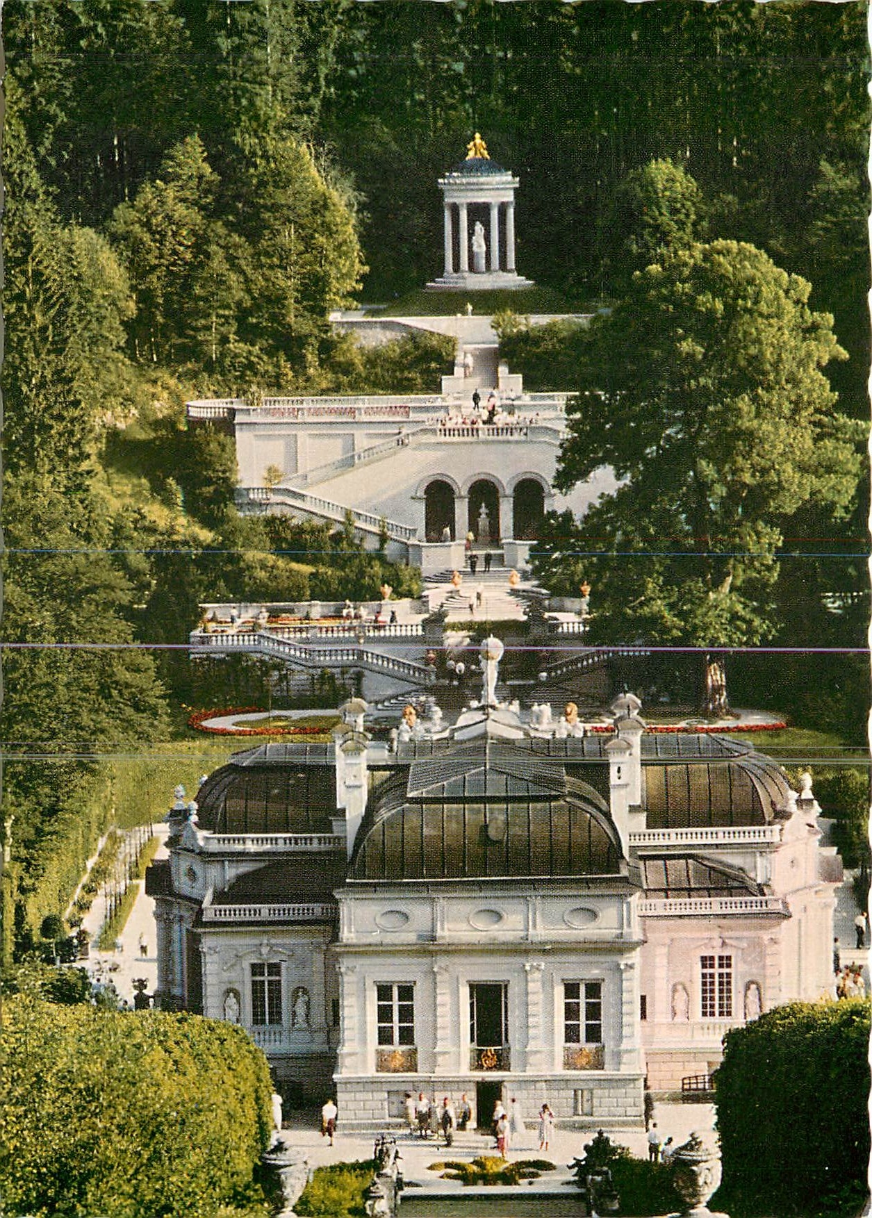CPM Konigsschloss Linderhof mit Hauptparterre und Venustempel 