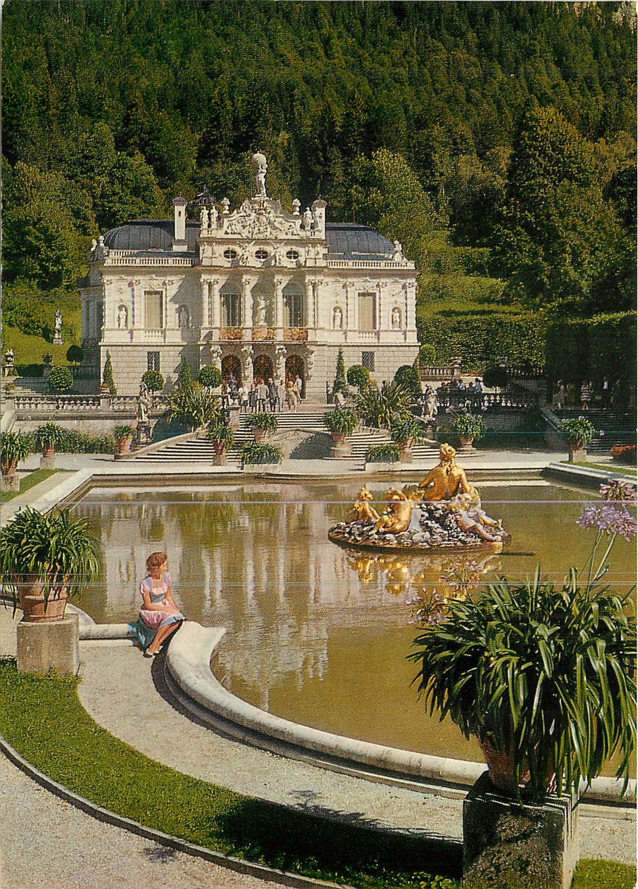 CPA Schlos Linderhof erbaut 1869 1878 von Konig Ludwig II von Bayern 