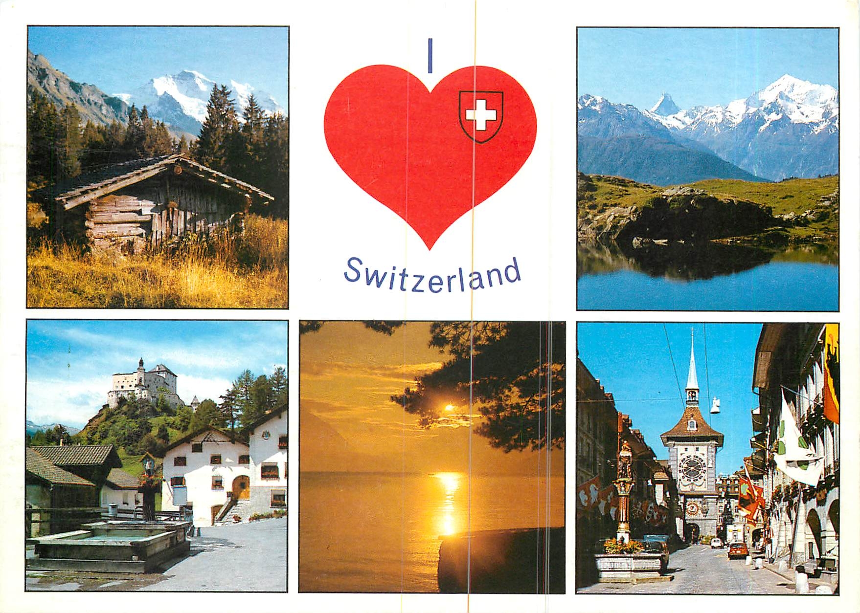 CPA Switzerland Jungfrau Matterhorn Tarasp Thunersee Bern 