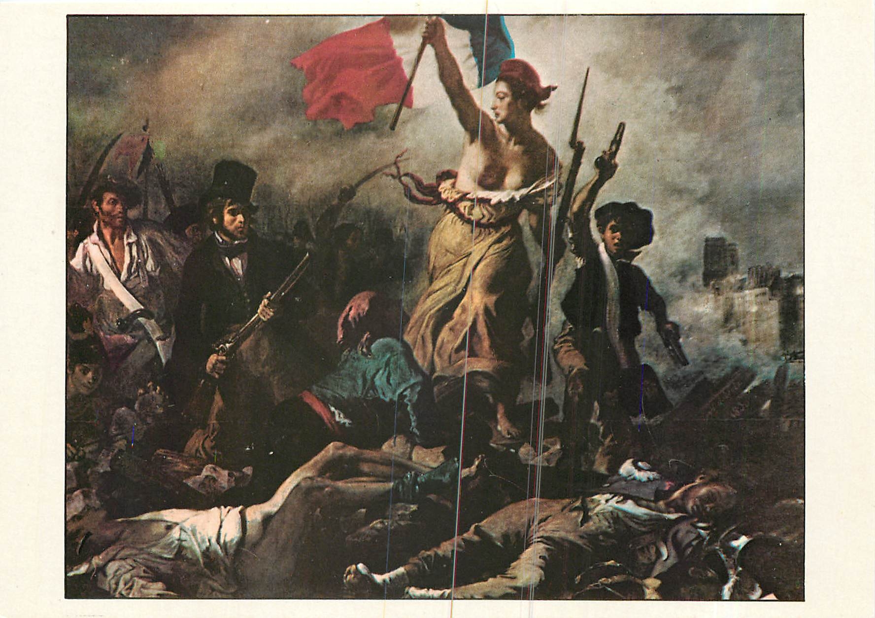 CPA Delacroix Eugene Die Freiheit fuhrt das Volk an 