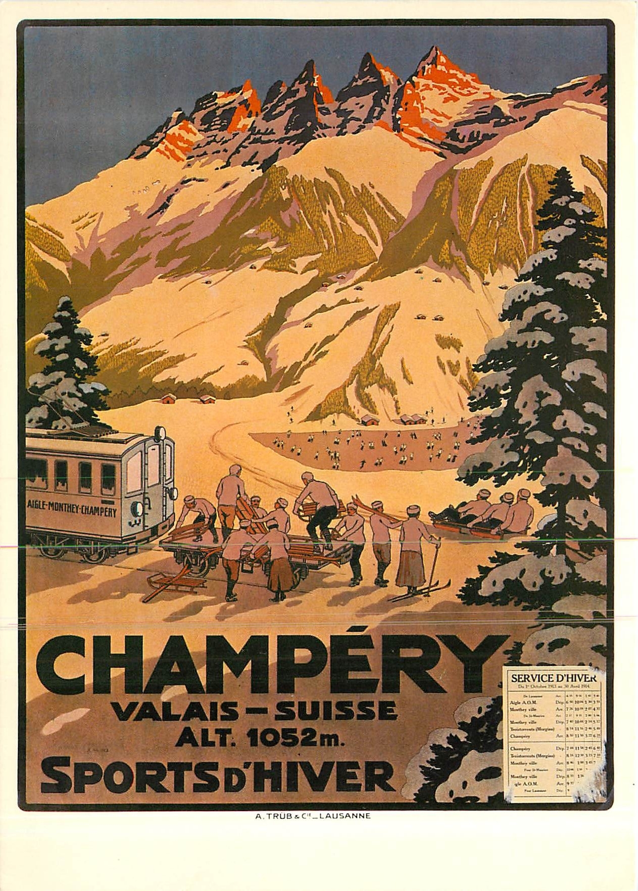 CPM Champery Valais Suisse Sports d'Hiver Train