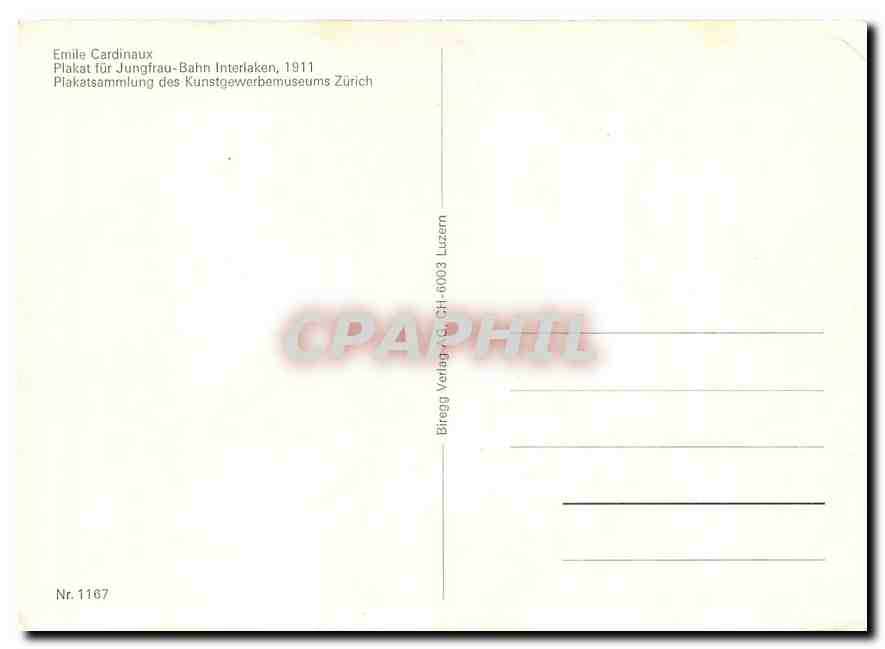 CPM Jungfrau Bahn Emile Cardinaux Ski — Back