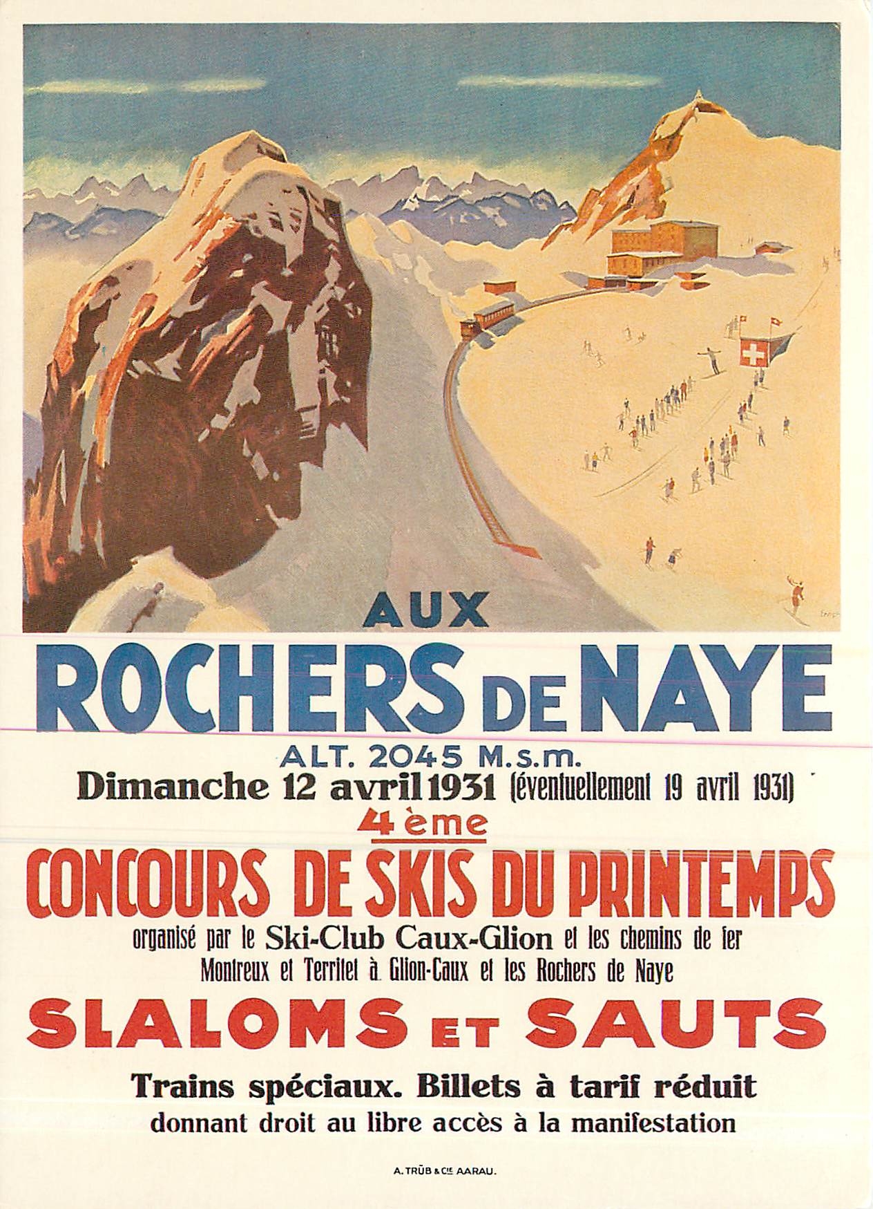 CPM Rochers de Naye Otto Ernst Affiche pour les Chemins de Fer 