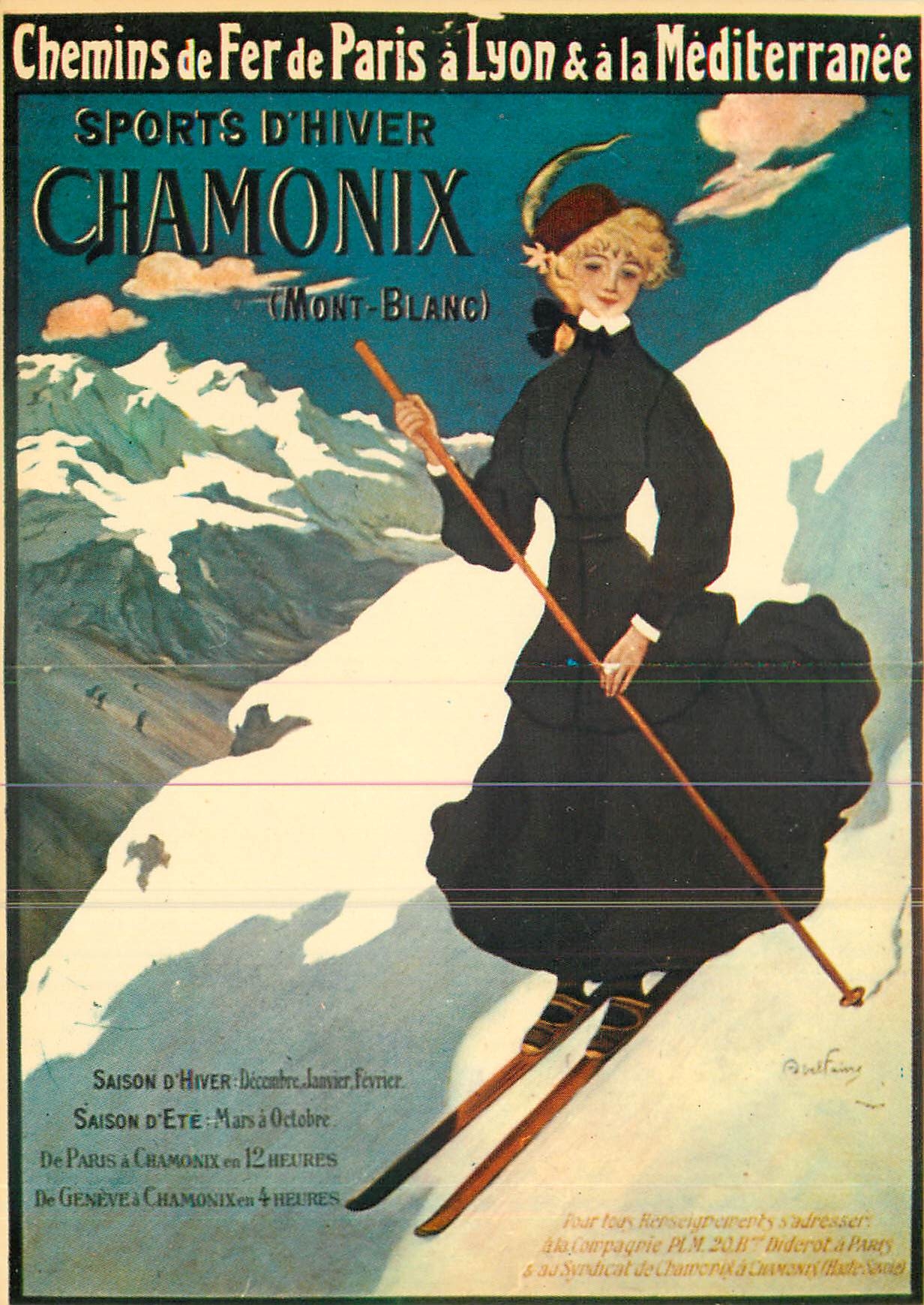Chamonix (Mont-Blanc) — Sports d'Hiver — Chemins de Fer de Paris à Lyon & à la Méditerranée